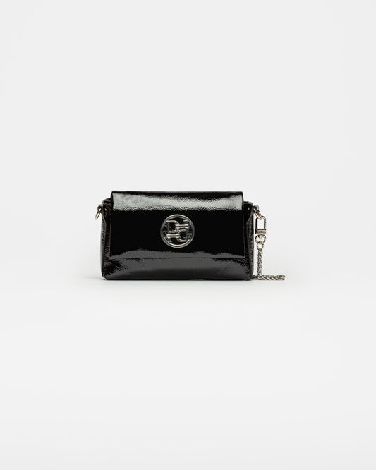 MINI BAG BLOOM EN CUERO CHAROL ARRUGADO