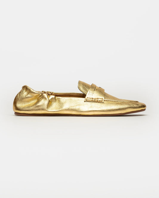 MOCASÍN SIENA EN CUERO METALIZADO